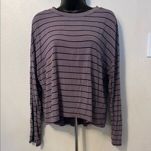 Dip Purple and Black Loose Fit Long Sleeve